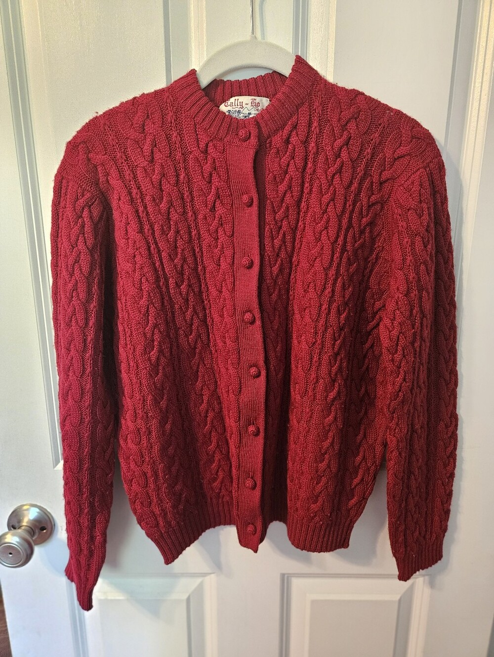 Tally-ho Creation Vintage Cable Knit Button-Front Sweater